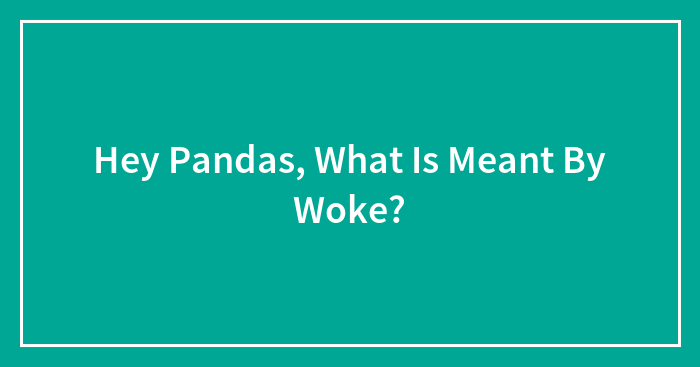 Hey Pandas, What Is Meant By Woke?