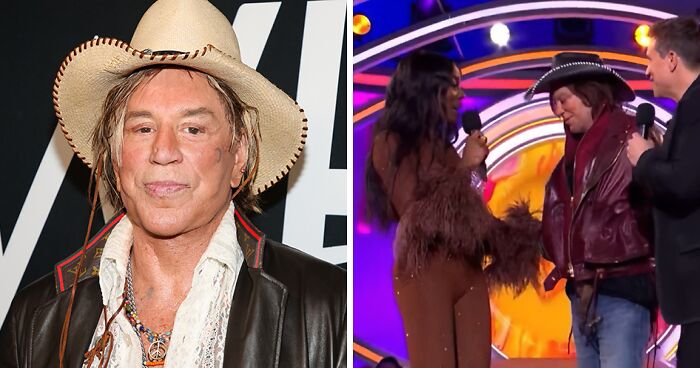 Celebrity Big Brother’s Mickey Rourke Sparks Outrage After “Inappropriately” Touching AJ Odudu