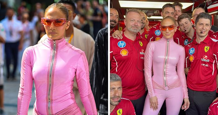 “Looking For Her New Husband”: Jennifer Lopez Mocked For Pink Catsuit At Saudi F1 Race