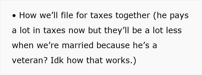 Text from a delusional client about tax details and marriage plans.