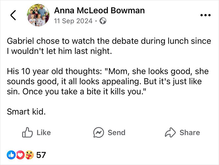 Screenshot of a social media post sharing one of the outrageous lies people actually tried to pass off as real.