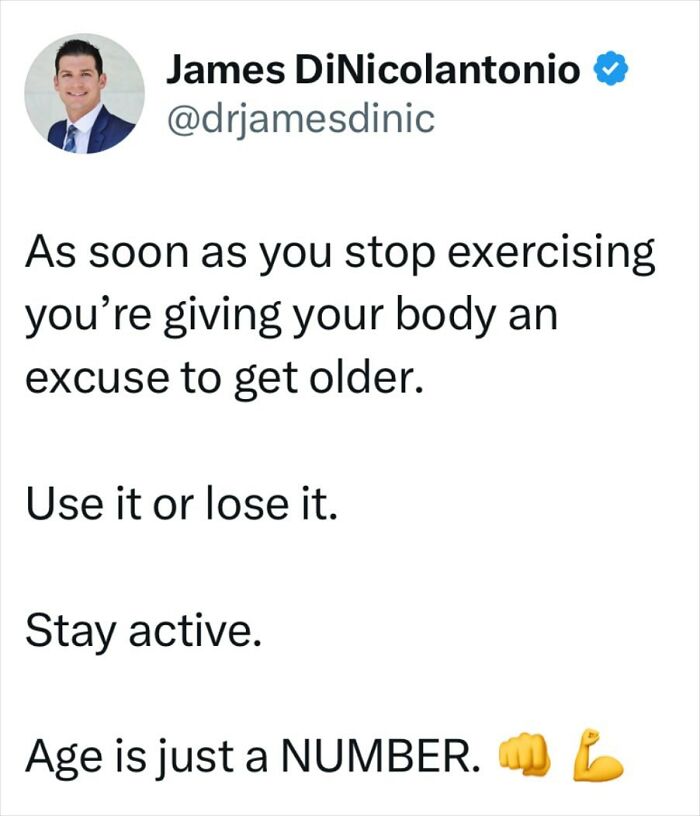 Doctor shares health tip about exercise and aging: "Use it or lose it. Stay active."