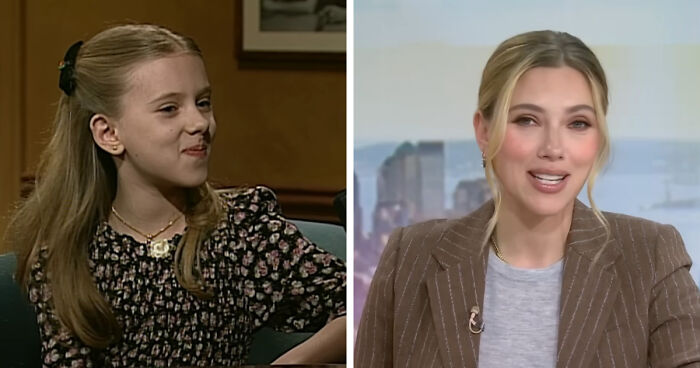 Young actress in a floral dress next to adult actress in a striped blazer, showcasing successful comebacks.