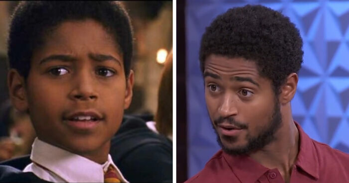 "Screen star shown as a child and as an adult, illustrating a successful comeback."