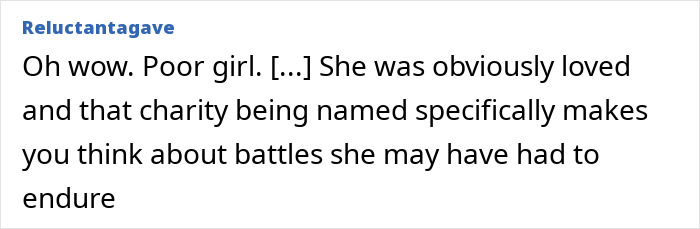 Comment expressing sympathy for former child star Sophie Nyweide's passing and battles endured.