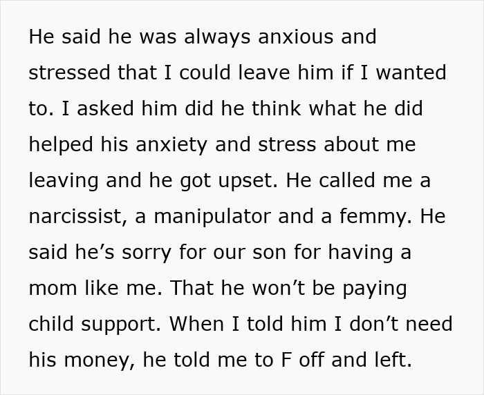 Text screenshot discussing a partner's betrayal and emotional distress after plotting against fiancée post childbirth. Text screenshot discussing a partner's betrayal and emotional distress after plotting against fiancée post childbirth.