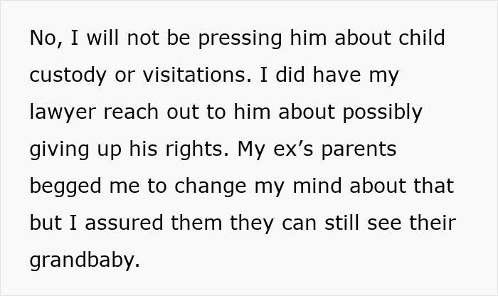 Text discussing a relationship plot, custody, and family concerns after birth. Text discussing a relationship plot, custody, and family concerns after birth.
