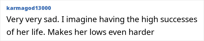 Comment on former child star Sophie Nyweide's obituary, expressing sadness and reflection on her life's highs and lows.