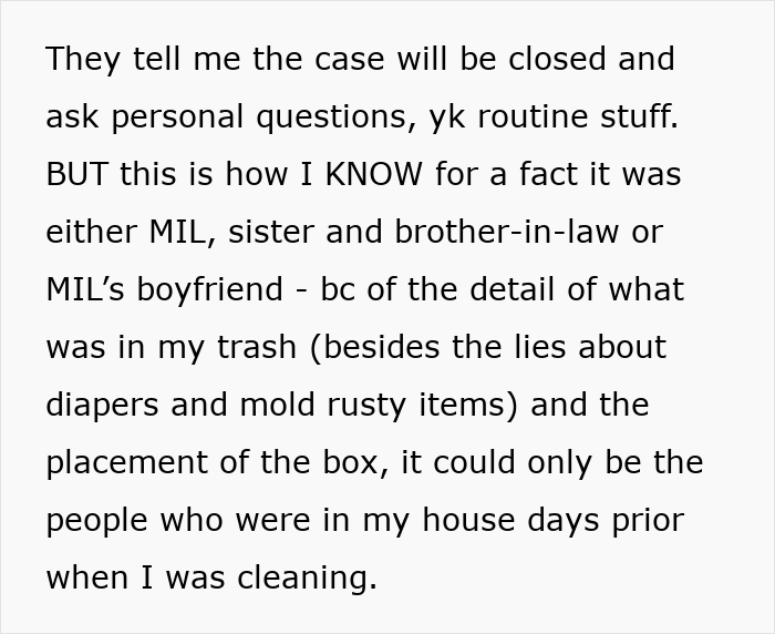 Text discussing details of false CPS claims and involved family drama.