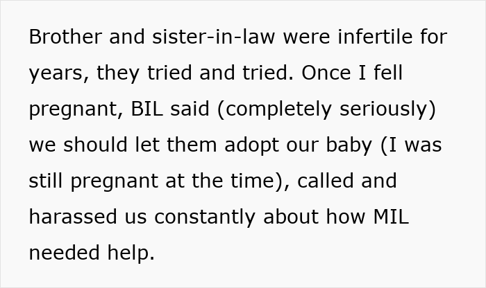 Text describing family drama over false CPS claims about adopting a baby.
