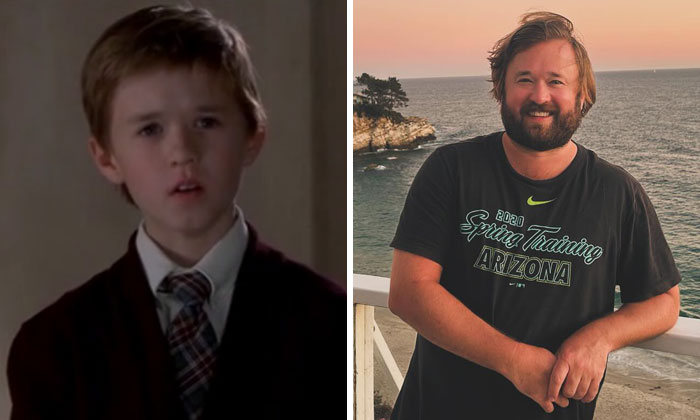 Side-by-side then and now photos of a famous celebrity showing changes over time in appearance and style.