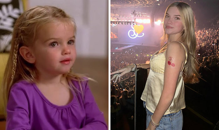 Side-by-side then and now photos of a famous celebrity showing changes over time in a popular celebrity collection.