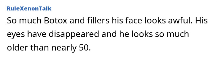 Text in the image discussing opinions on David Beckham's youthful look ahead of his 50th birthday.