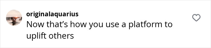 Comment says, "Now that’s how you use a platform to uplift others," reflecting trans rights discussion. Comment says, "Now that’s how you use a platform to uplift others," reflecting trans rights discussion.