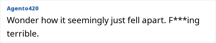 Text comment expressing surprise and concern about a helicopter crash, questioning how it fell apart.