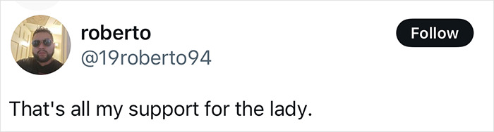 Tweet supporting vigilante grandma, shared by user roberto. Tweet supporting vigilante grandma, shared by user roberto.