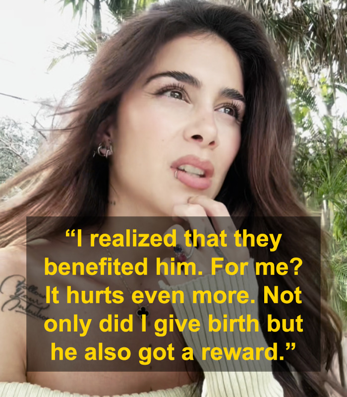 Singer Greeicy expresses emotions on "husband stitch" experience, reflective outdoors setting.