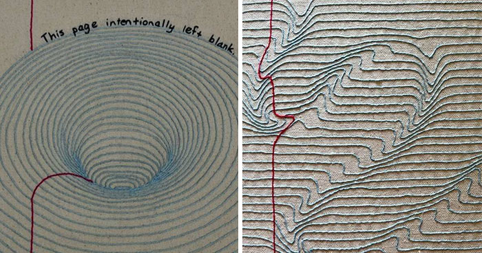 Stunning Embroidered Fabric Looks Just Like Books And Notebooks, By Candace Hicks (39 Pics)