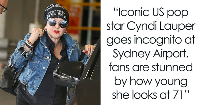 71YO Star Cyndi Lauper Proves She’s A Timeless Icon, Rocking A Beanie And Denim At Sydney Airport