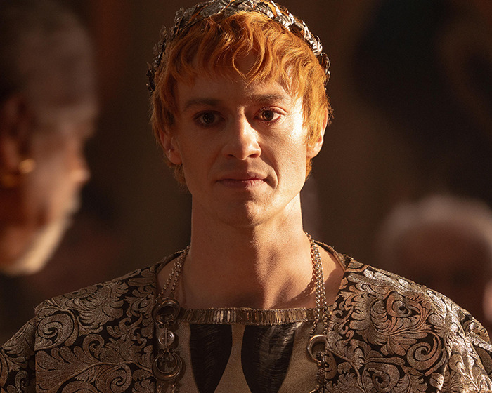 A man in ornate costume looks ahead, illustrating casting choices in Beatles biopic discussions.