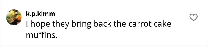 Comment about Costco carrot cake muffins preferences.