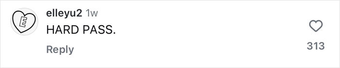 Social media comment on Crumbl’s Kardashian cookies, labeled "HARD PASS. Social media comment on Crumbl’s Kardashian cookies, labeled "HARD PASS.