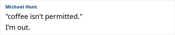 Text post stating coffee isn't permitted and the person is leaving, highlighting Switch-On Diet benefits in fat loss and muscle maintenance.