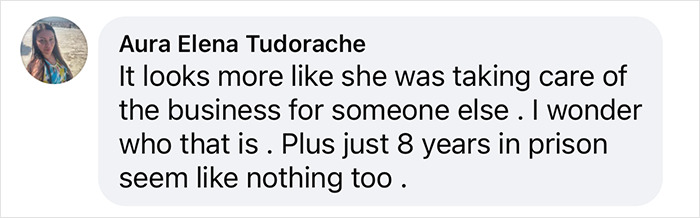Social media comment questioning influencer scam and minimal prison sentence involvement.