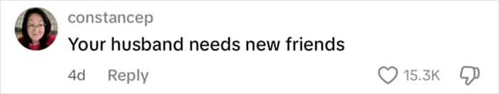 Screenshot of a social media comment saying your husband needs new friends amid debate about inappropriate wedding dress.