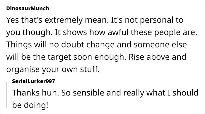 Chat comments on moms excluding a 2-year-old from play dates, discussing social dynamics and reactions.