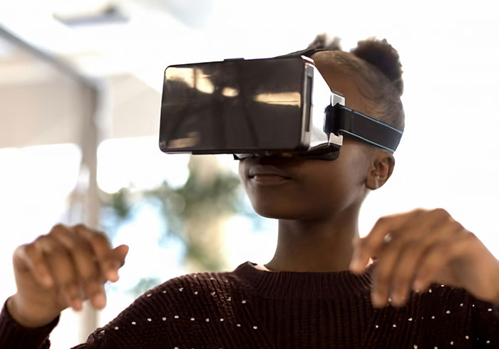 A person experiencing virtual reality with a headset, illustrating a "next big thing" tech flop.