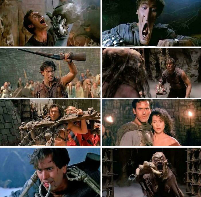 Collage of '90s movie scenes featuring dramatic action and expressive characters, celebrating nostalgic culture.
