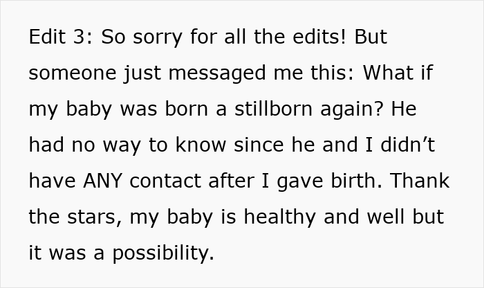 Text discussing husband's absence during wife's childbirth and potential concerns.