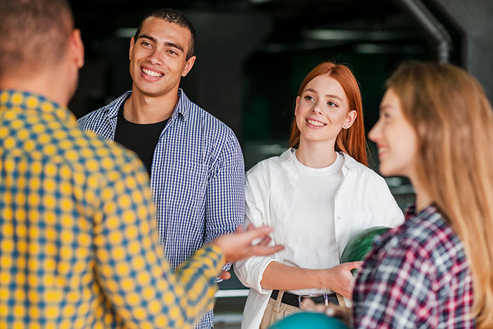 Young people in casual attire engaging in a discussion about what boomers might be right about.
