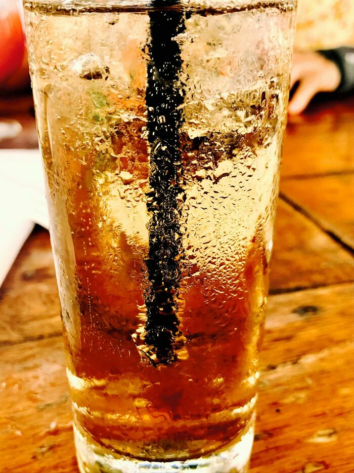 Glass of iced drink with condensation on the surface, highlighting obvious things you've just become aware of concept.