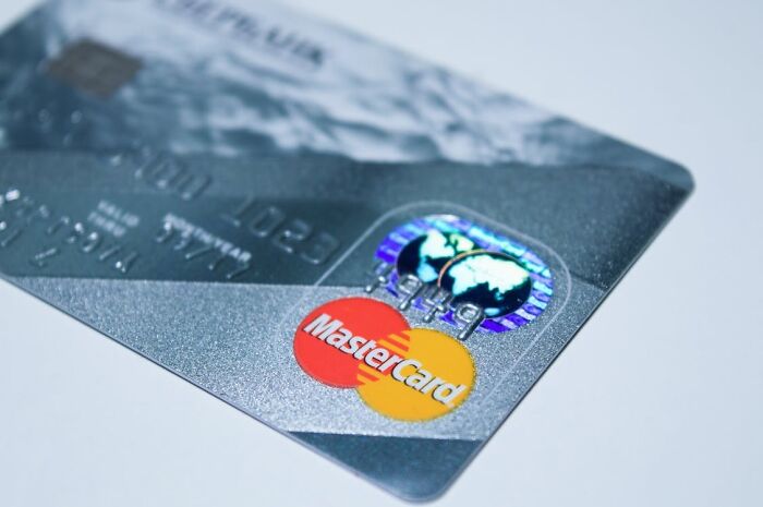 A close-up of a Mastercard credit card, illustrating future predictions in financial transactions.
