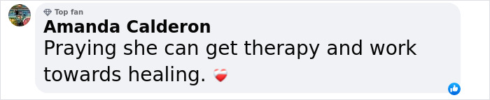 Comment by Amanda Calderon hoping for therapy and healing for a 13-year-old involved in an alleged TikTok predator case. Comment by Amanda Calderon hoping for therapy and healing for a 13-year-old involved in an alleged TikTok predator case.
