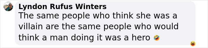 Comment discussing double standards about a woman's life choices after cancer diagnosis.