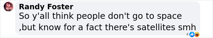 Comment critical of space travel disbelief amidst Blue Origin flight skepticism.