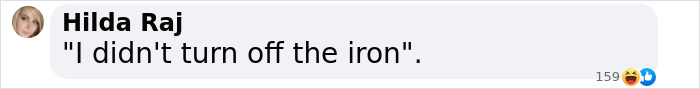 Text comment saying, "I didn't turn off the iron," related to lip reader keywords.