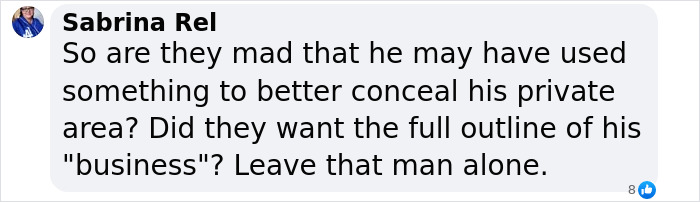 Sabrina Rel's comment discusses Robert Irwin's photoshoot amidst bulge and "bread" theory debate. Sabrina Rel's comment discusses Robert Irwin's photoshoot amidst bulge and "bread" theory debate.