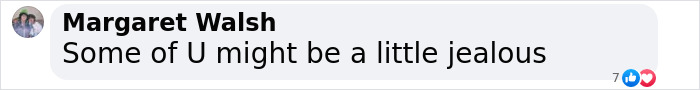 Comment by Margaret Walsh reads, "Some of U might be a little jealous," related to Robert Irwin. Comment by Margaret Walsh reads, "Some of U might be a little jealous," related to Robert Irwin.