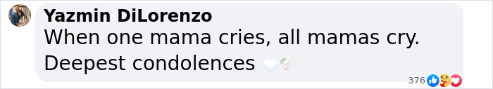 Condolence message for influencer mourning loss of daughter, expressing empathy and support.