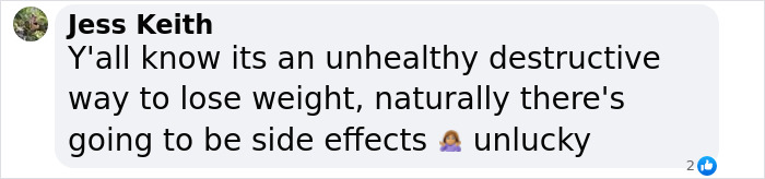 Comment on weight loss with concerns about Ozempic feet side effects.