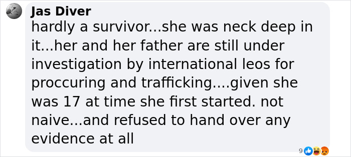 Comment on social media discussing Virginia Giuffre&rsquo;s lawyer casting doubt on claim of her taking own life.