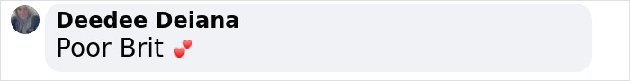 Comment reads "Poor Brit" with a heart emoji, referencing Britney Spears' appearance. Comment reads "Poor Brit" with a heart emoji, referencing Britney Spears' appearance.