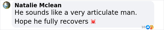 Comment by Natalie Mclean expressing hope for the recovery of a man held captive by an "evil" stepmom for 20 years.