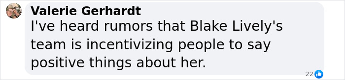 Text conversation about Blake Lively's team and positive incentives amid Ryan Reynolds news.