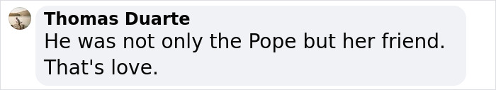Thomas Duarte's comment on viral nun weeping over Pope's casket, highlighting friendship.