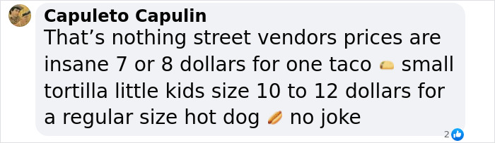 Festival food prices spark outrage; $7 tacos, $12 hot dogs.